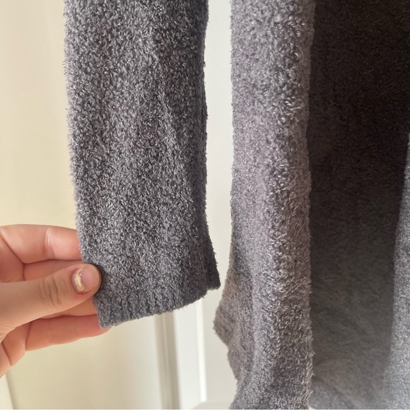 Barefoot Dreams barefoot chic lite neutral gray waterfall cardigan S/M - Picture 3 of 8